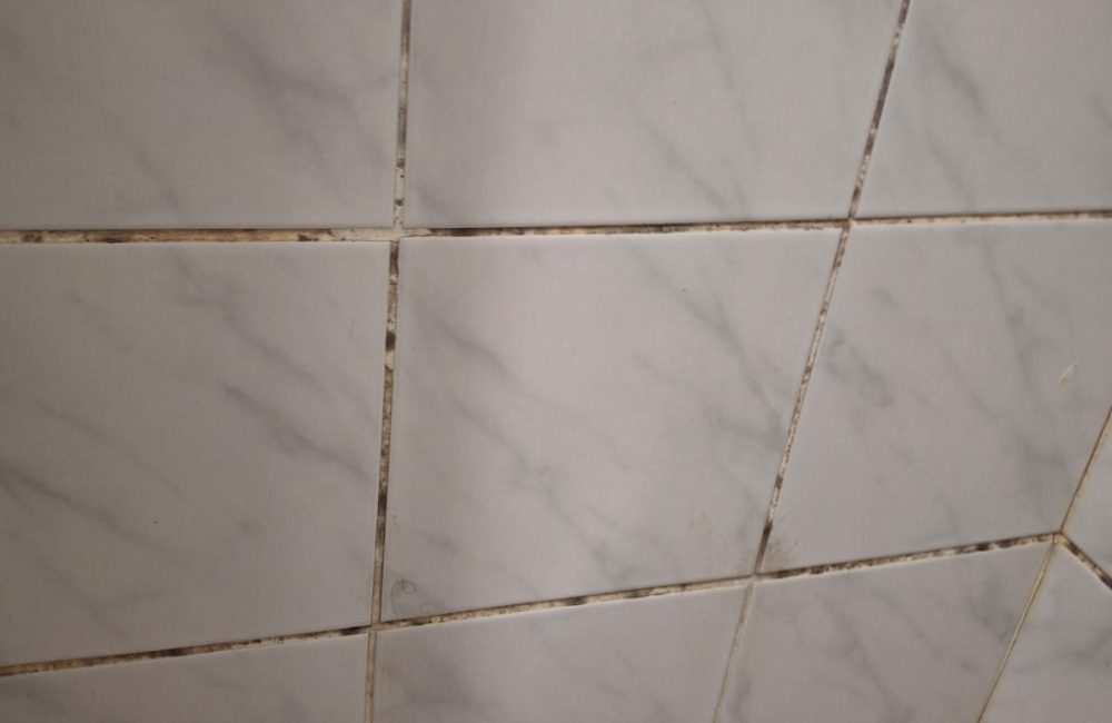 Before shower wall